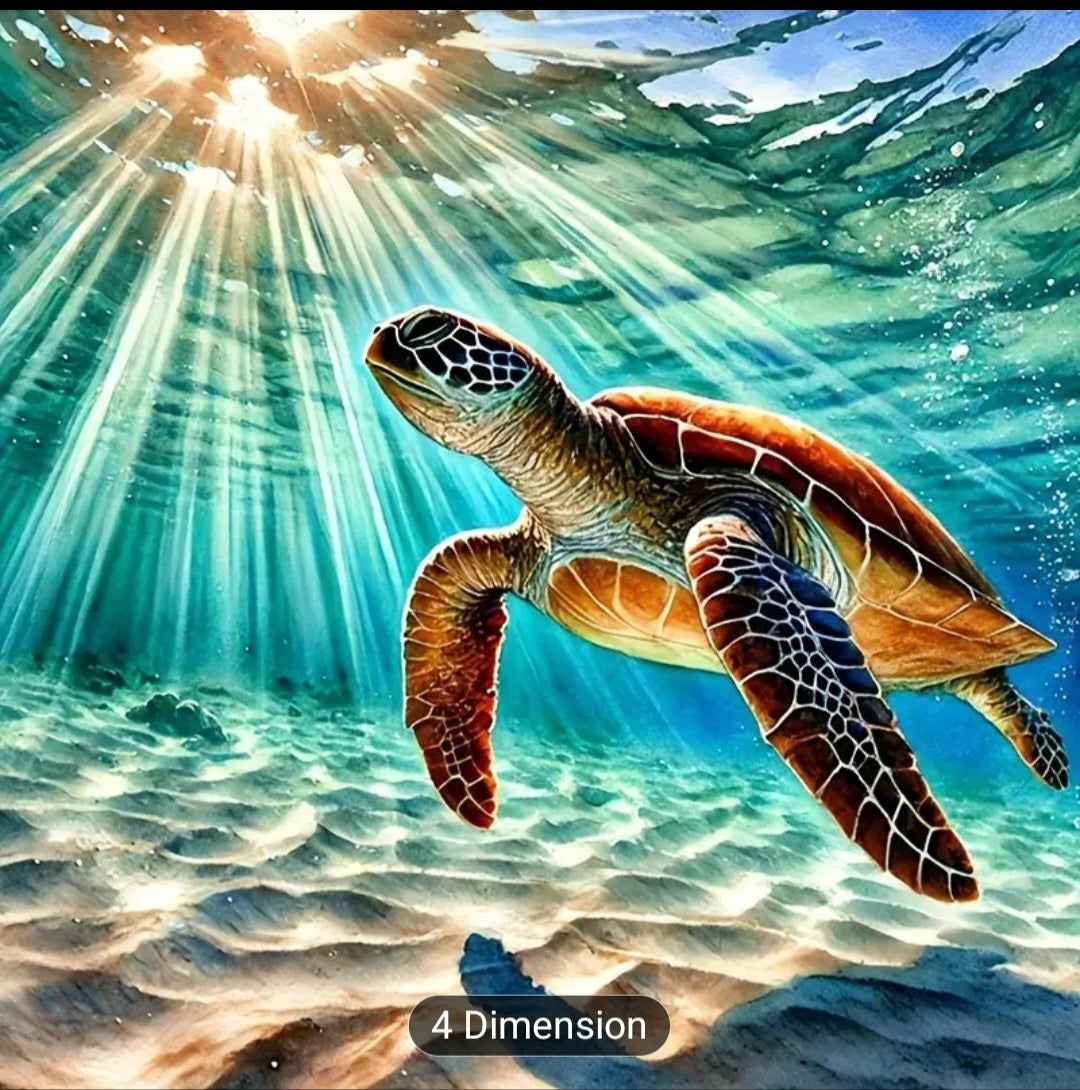 Peinture diamant tortue : Créez votre chef-d'œuvre scintillant