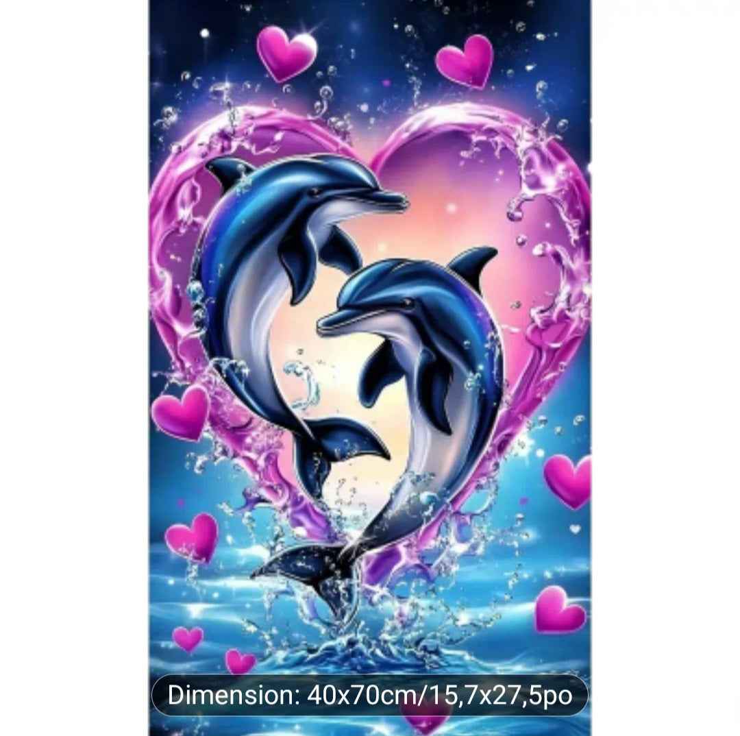Peinture Diamant Dauphin – Art Créatif et Relaxant
