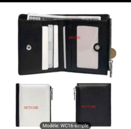 Portefeuille en cuir élégant avec compartiments pratiques et sécurité RFID