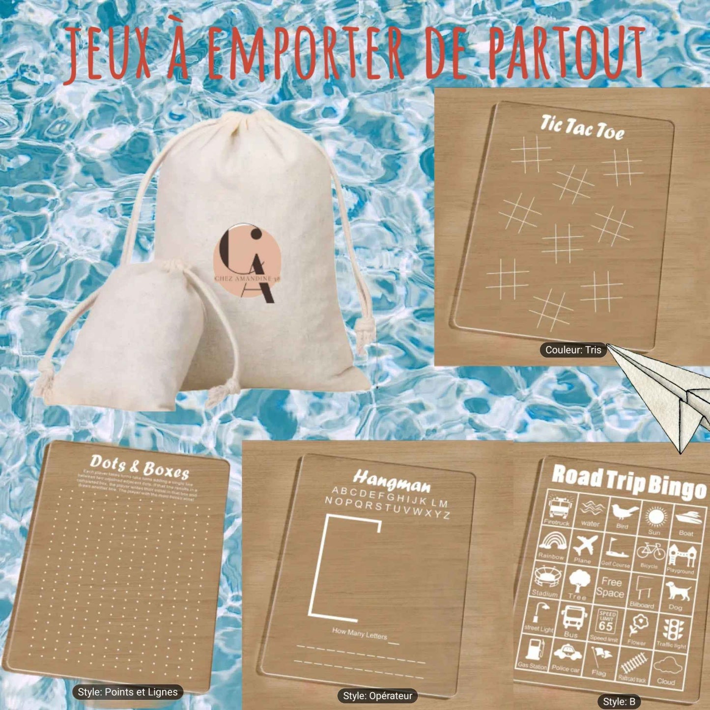 Jeux de voyage faciles à transporter