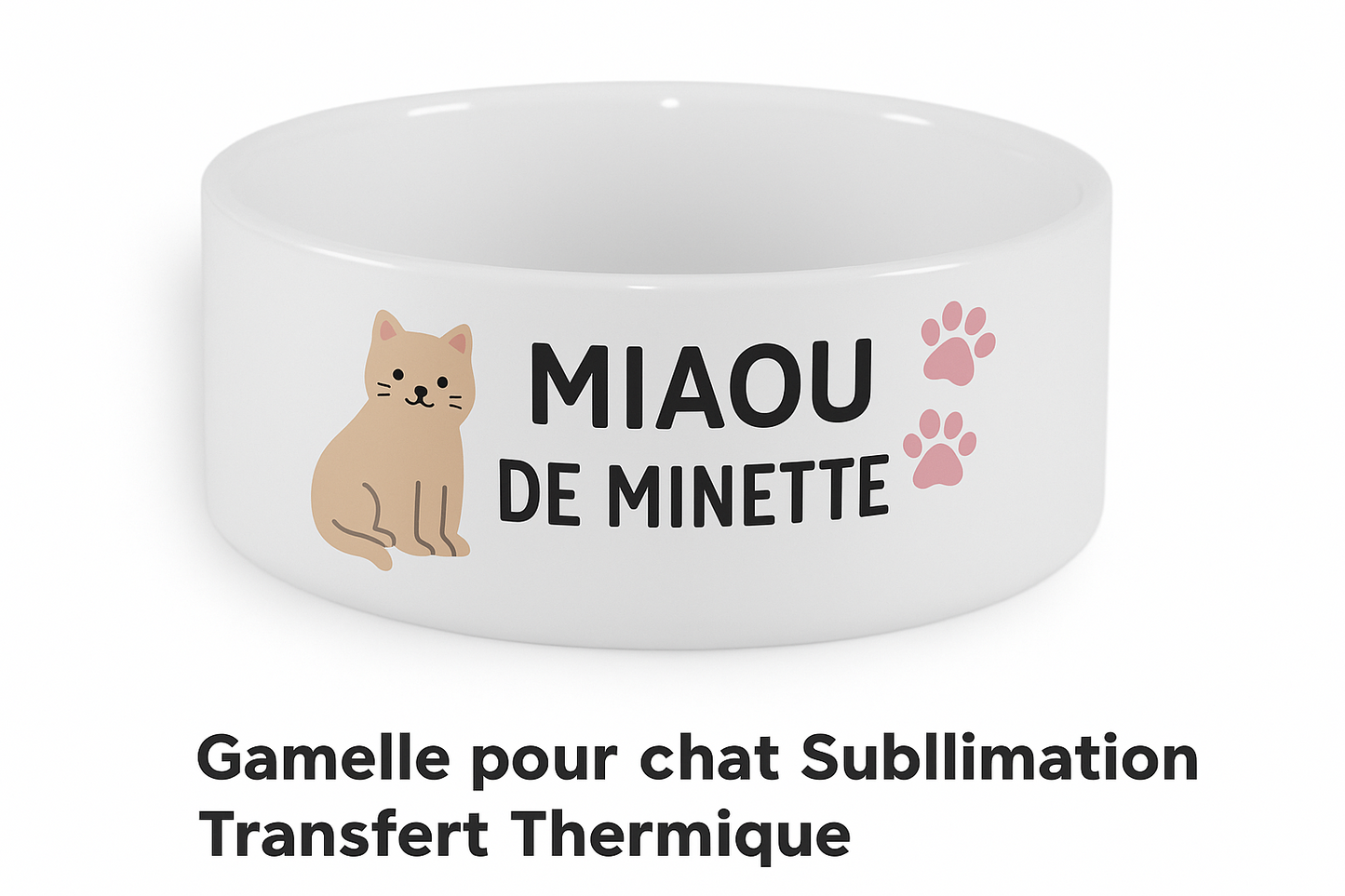 Gamelle personnalisée pour chat - Offrez à votre compagnon un repas unique