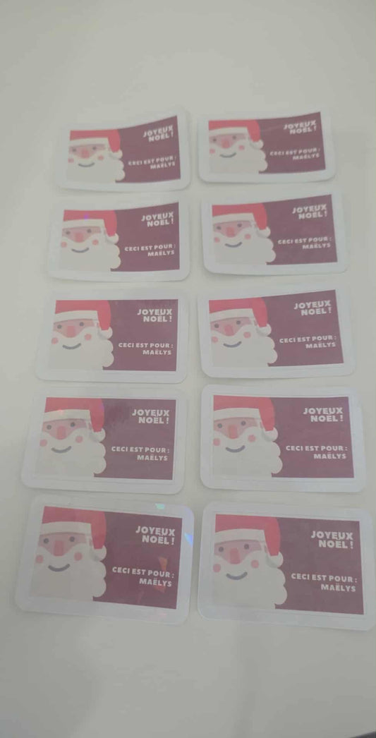 Étiquettes thème Noël un lot de 10 - Chez Amandine 38